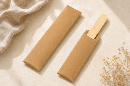 Bamboo knives for disposable foodservice table settings