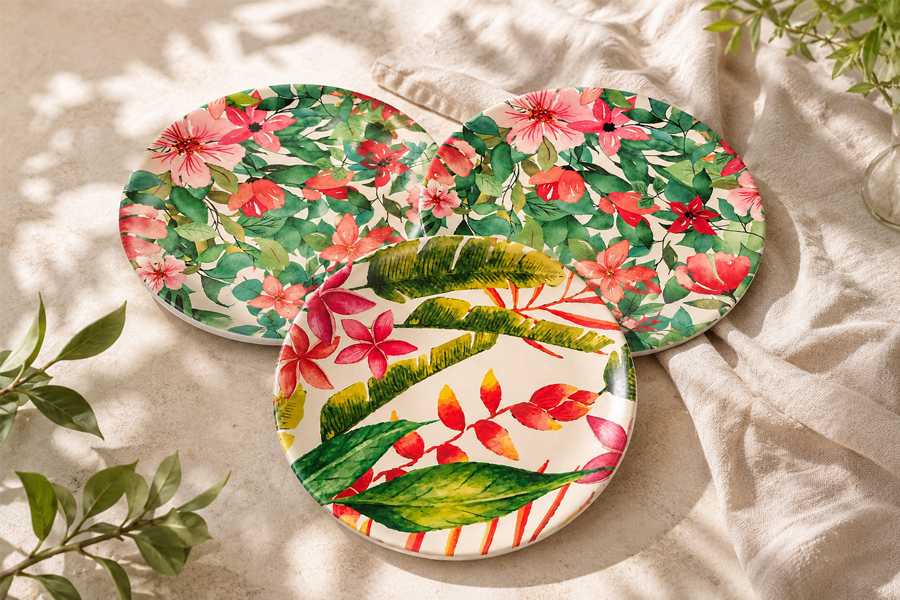 Bamboo plate factory supply for OEM catering product ranges