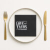 Black 3-Ply Paper Cocktail Napkins with Taco Print