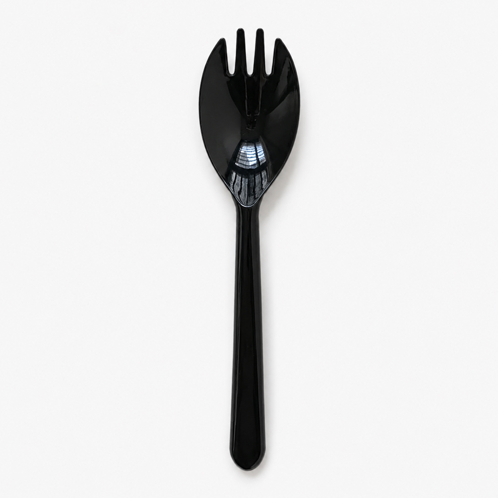 Black Disposable Spork for Foodservice Meals