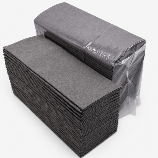 Black Folded Paper Napkins for Foodservice Supply