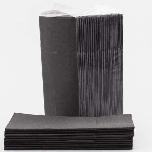 Black Folded Paper Napkins for Foodservice Supply