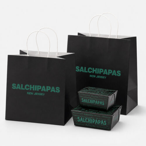 Black Paper Carry Bag with Rope Handles Black Paper Carry Bag with Rope Handles