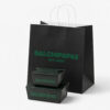 Black Paper Carry Bag with Rope Handles
