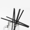 Black Plastic Drinking Straws, Wrapped or Bulk