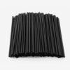 Black Plastic Drinking Straws, Wrapped or Bulk