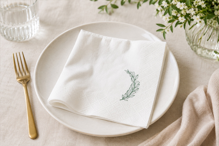 Branded beverage napkins for restaurant, cafés, bars, and hotels