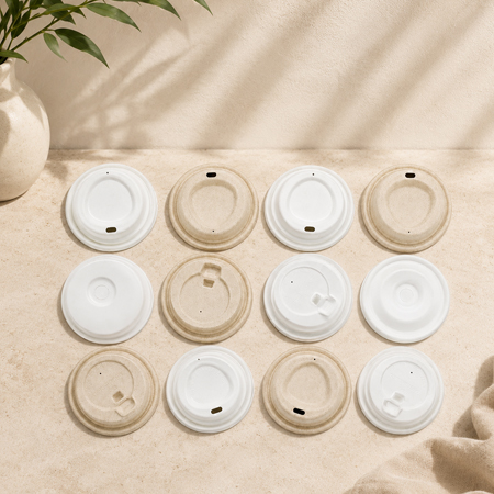 Bulk cup lids packed for foodservice distributors