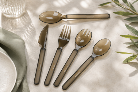 Bulk disposable utensil sets for distributor inventory
