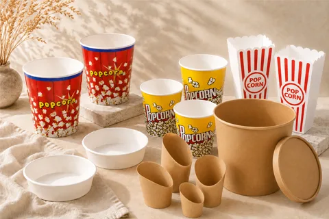Bulk paper food buckets for fried chicken and popcorn supply