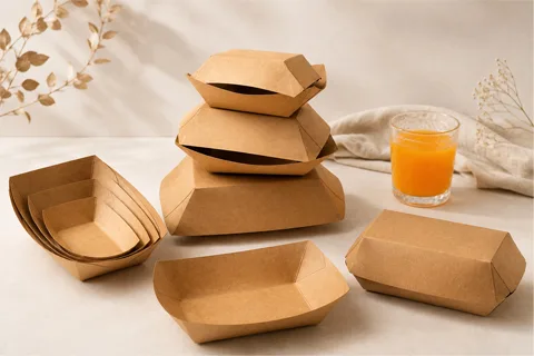 Bulk paper food trays for snacks and quick service restaurants