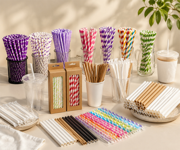 Bulk paper straw packaging for regional distributors