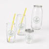 Clear Can-Shaped Cold Drink Cup with Separate Metal Lid