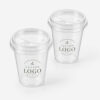 Clear Cold Drink Cups with Flat and Dome Lids