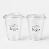 Clear Cold Drink Cups with Flat and Dome Lids