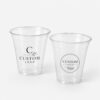 Clear Cold Drink Cups with Flat and Dome Lids