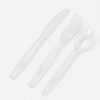 Clear Disposable Cutlery Set for Foodservice Meals Clear Disposable Cutlery Set for Foodservice Meals