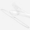 Clear Disposable Cutlery Set for Foodservice Meals Clear Disposable Cutlery Set for Foodservice Meals
