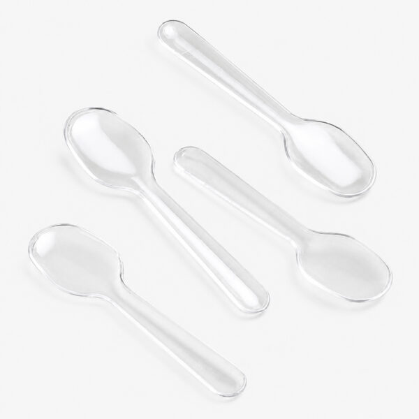 Clear Disposable Spoons for Dessert Service