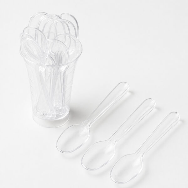 Clear Disposable Spoons for Dessert Service