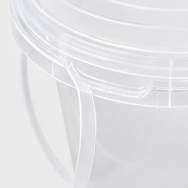 Clear Drink Bucket Cup with Lid, Straw and Handle