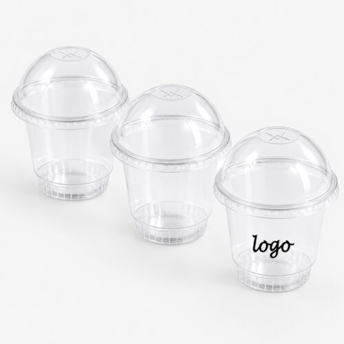 Clear Ice Cream Dessert Cup with Fitted Lid Clear Ice Cream Dessert Cup with Fitted Lid