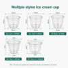 Clear Ice Cream Dessert Cup with Fitted Lid Clear Ice Cream Dessert Cup with Fitted Lid