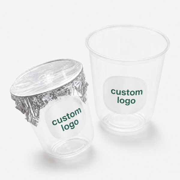 Clear Iced Coffee Cup for Café Takeaway