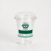 Clear Milk Tea Cup with Flat and Dome Lid Clear Milk Tea Cup with Flat and Dome Lid