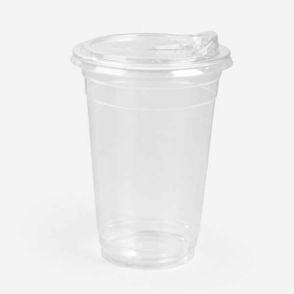 Clear Milk Tea Cup with Flat and Dome Lid Clear Milk Tea Cup with Flat and Dome Lid