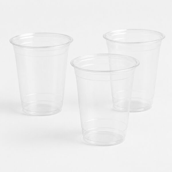 Clear Milk Tea Cup with Flat and Dome Lid Clear Milk Tea Cup with Flat and Dome Lid