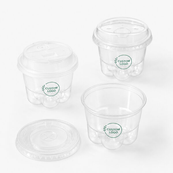 Clear PET Cat Paw Cup for Cold Drinks, 260ml
