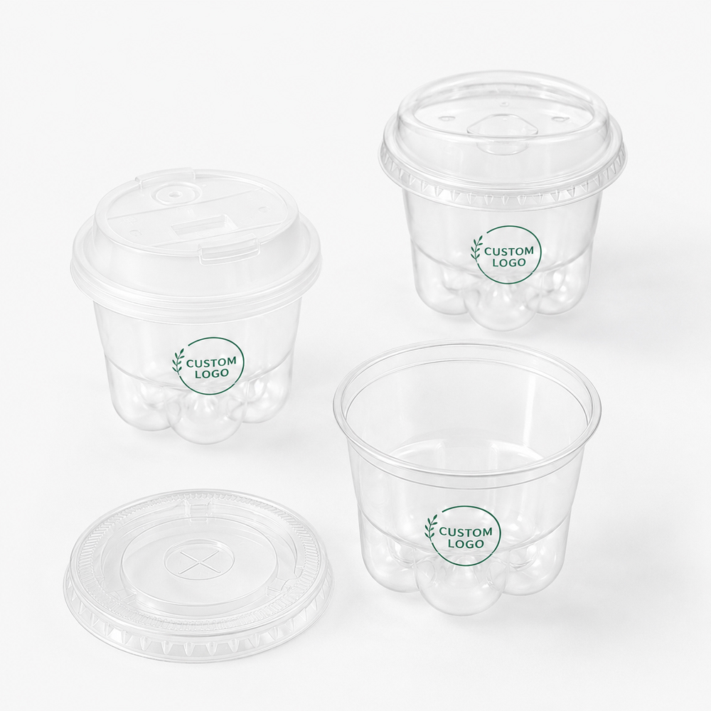 Clear PET Cat Paw Cup for Cold Drinks, 260ml