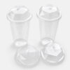 Clear PET Cold Cup Lids in Flat and Dome Styles