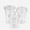 Clear PET Cold Cup Lids in Flat and Dome Styles