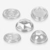 Clear PET Cold Cup Lids in Flat and Dome Styles