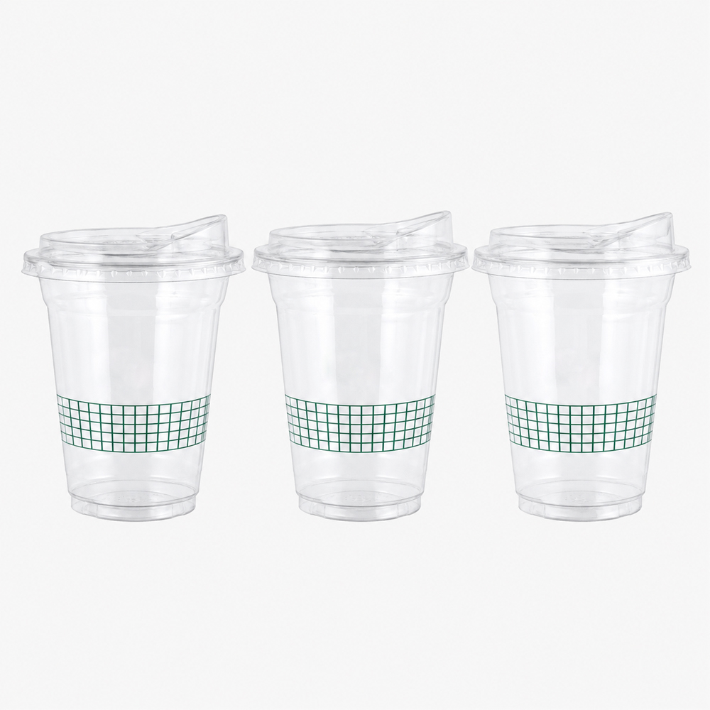 Clear PET Milk Tea Cup with 98mm Rim