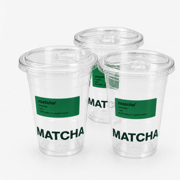 Clear PET Milk Tea Cup with 98mm Rim