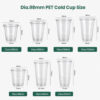 Clear PET Milk Tea Cup with 98mm Rim