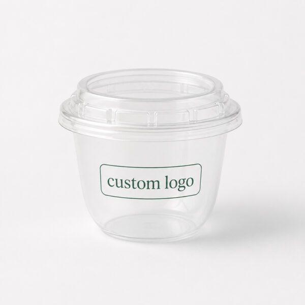 Clear PET Yogurt Cup with Inner Tray and Dome Lid Clear PET Yogurt Cup with Inner Tray and Dome Lid