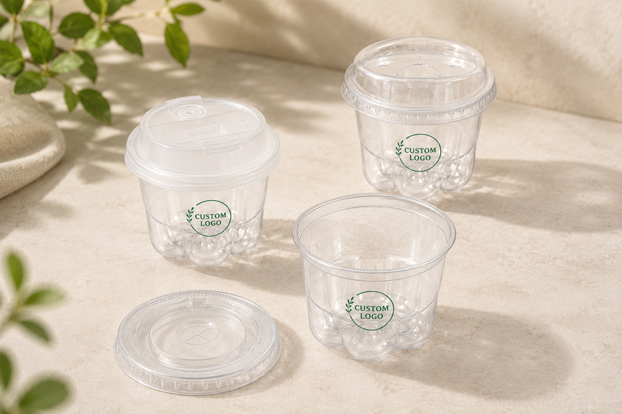 Clear PET dessert cups wholesale for ice cream shops
