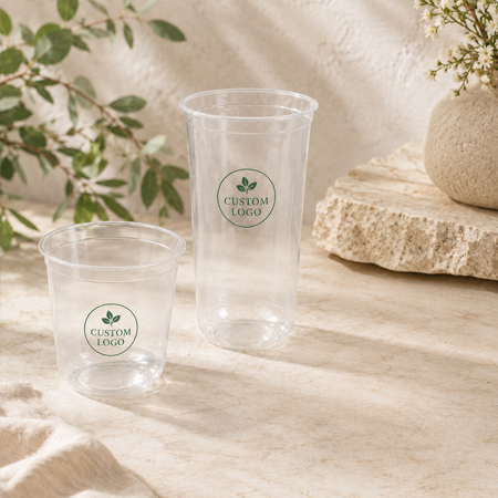 Clear PP cup and dome lid options for beverage distributors