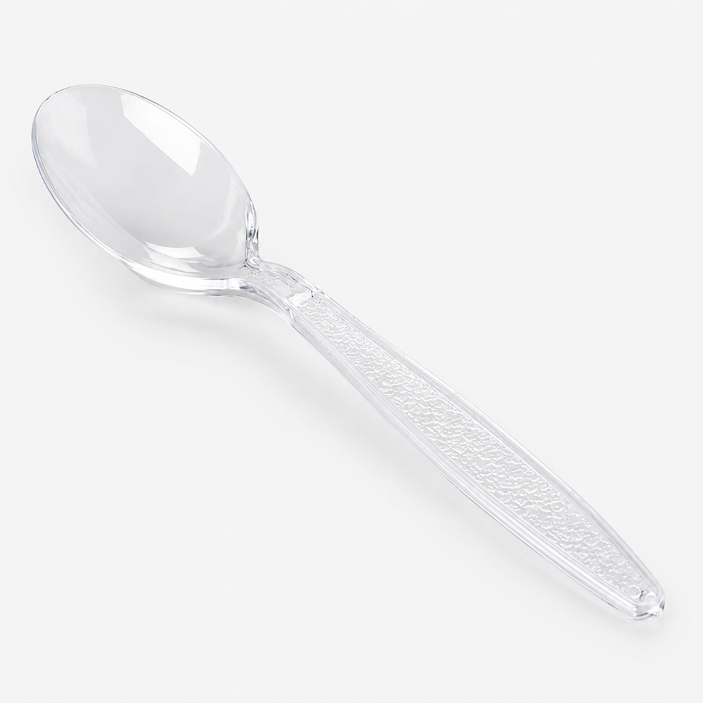 Clear PS Disposable Teaspoon for Foodservice