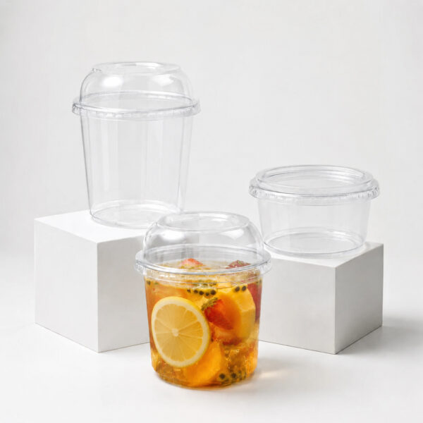 Clear Plastic Dessert Cup with Dome Lid Clear Plastic Dessert Cup with Dome Lid