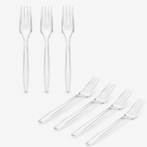 Clear Plastic Disposable Forks 7 Inch for Catering Clear Plastic Disposable Forks 7 Inch for Catering