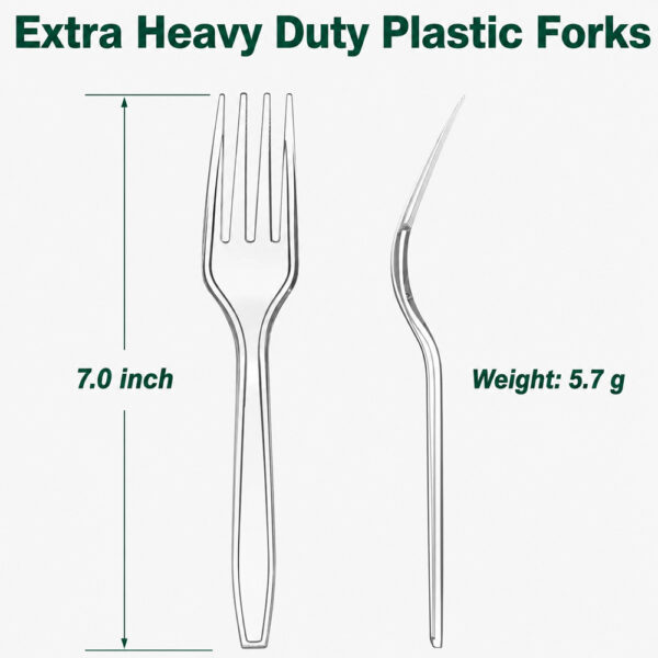 Clear Plastic Disposable Forks 7 Inch for Catering Clear Plastic Disposable Forks 7 Inch for Catering