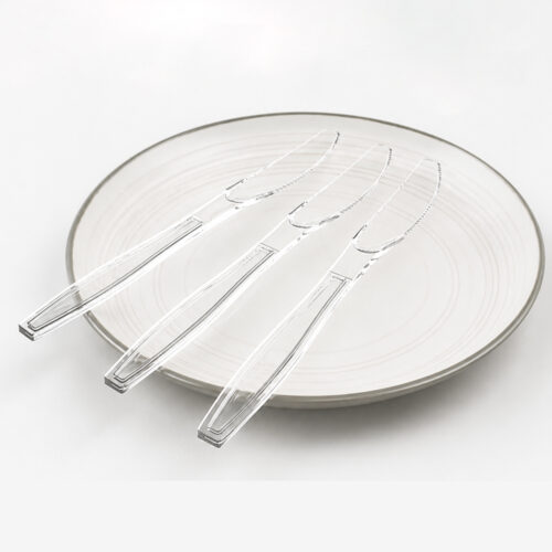 Clear Plastic Disposable Knives for Catering Supply