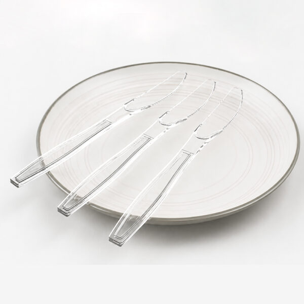 Clear Plastic Disposable Knives for Catering Supply