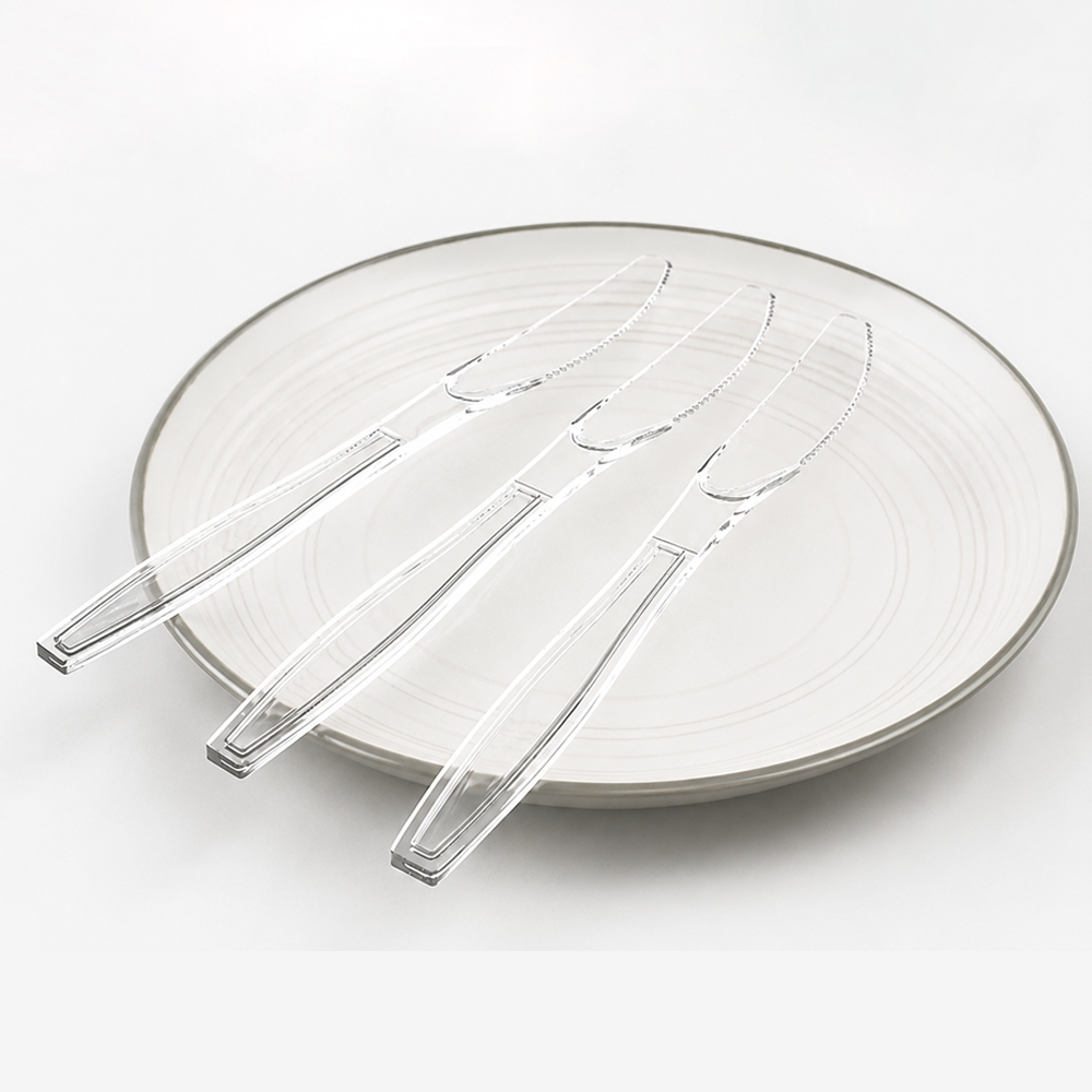Clear Plastic Disposable Knives for Catering Supply