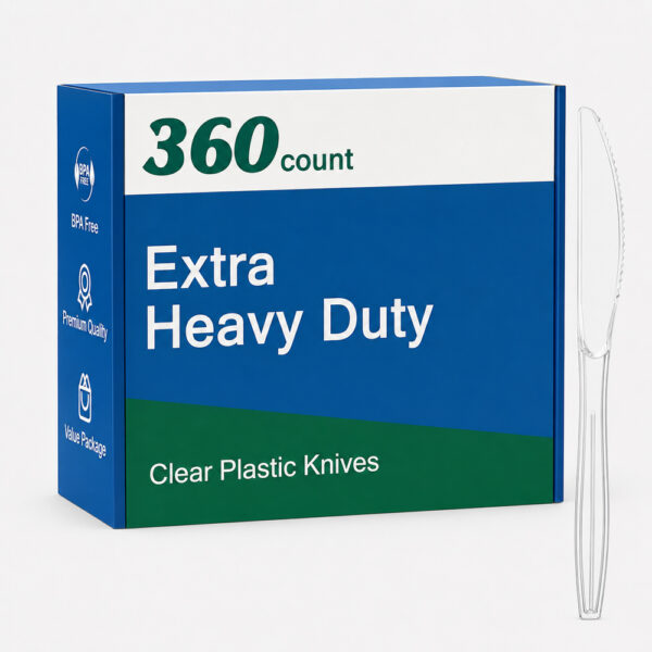 Clear Plastic Disposable Knives for Catering Supply